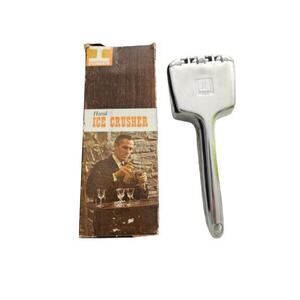 Vintage Irvinware Metal Aluminum Handheld Ice Crusher